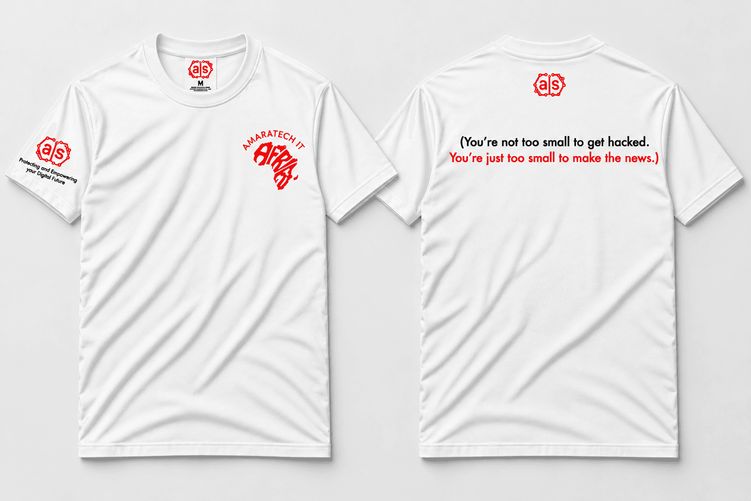 AmaraTech Africa – Crewneck T-shirt White