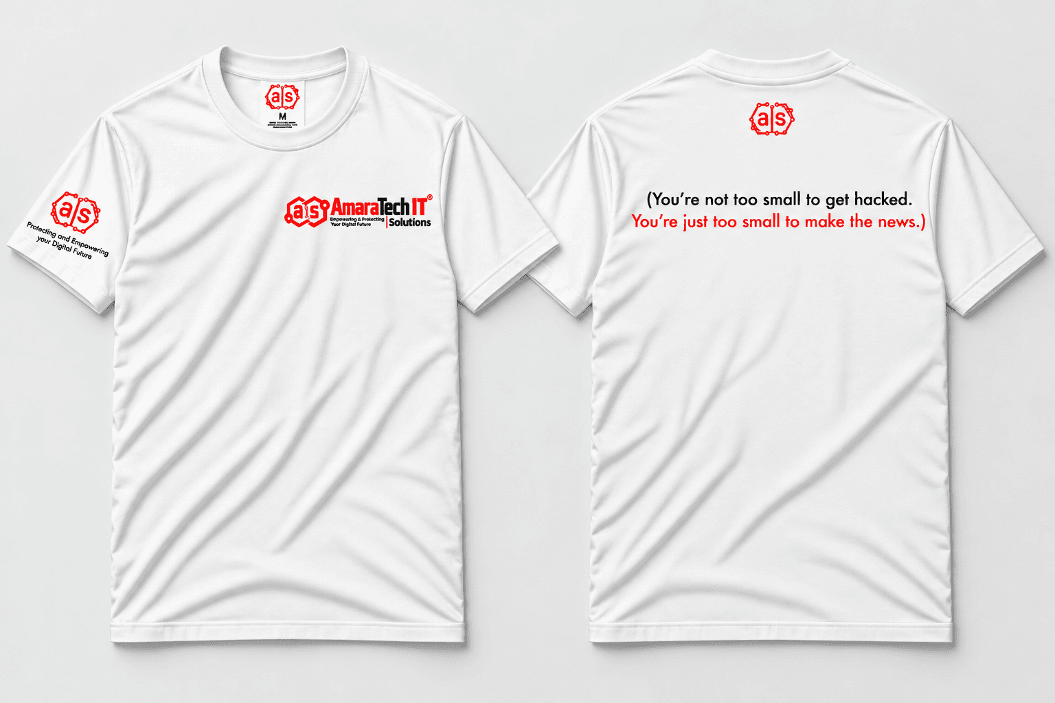 AmaraTech Logo – Crewneck T-shirt White