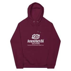 AmaraTech Logo and Slogan – Unisex Hoodie Burgundy