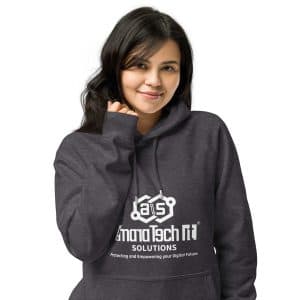 AmaraTech Logo and Slogan – Unisex Hoodie Charcoal Melange