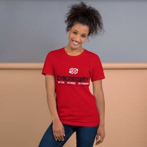 Cybersecurity – Cherry Red Crewneck T-shirt Cherry Red